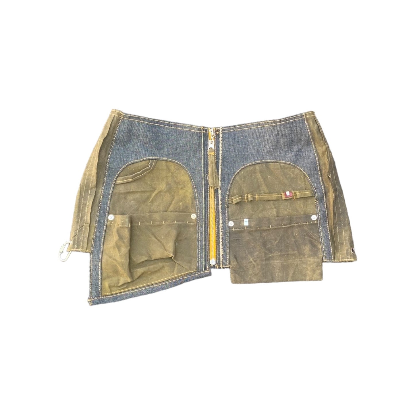 HTZ x HAYDEN ALEXANDER WAX DENIM HYBRID CARGO MINI SKIRT