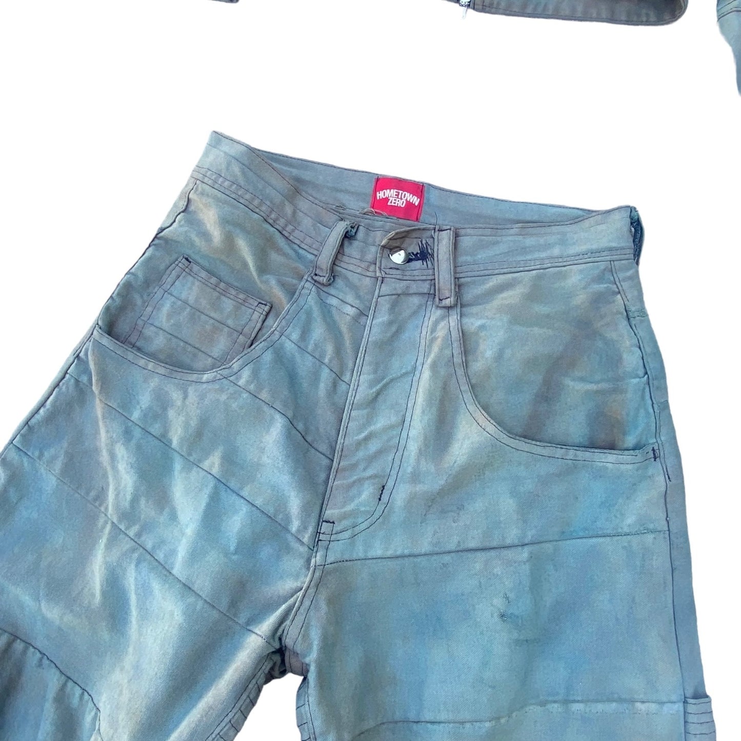 HTZ X HAYDEN ALEXANDER GREEN DIRTY DYE RACER DENIM