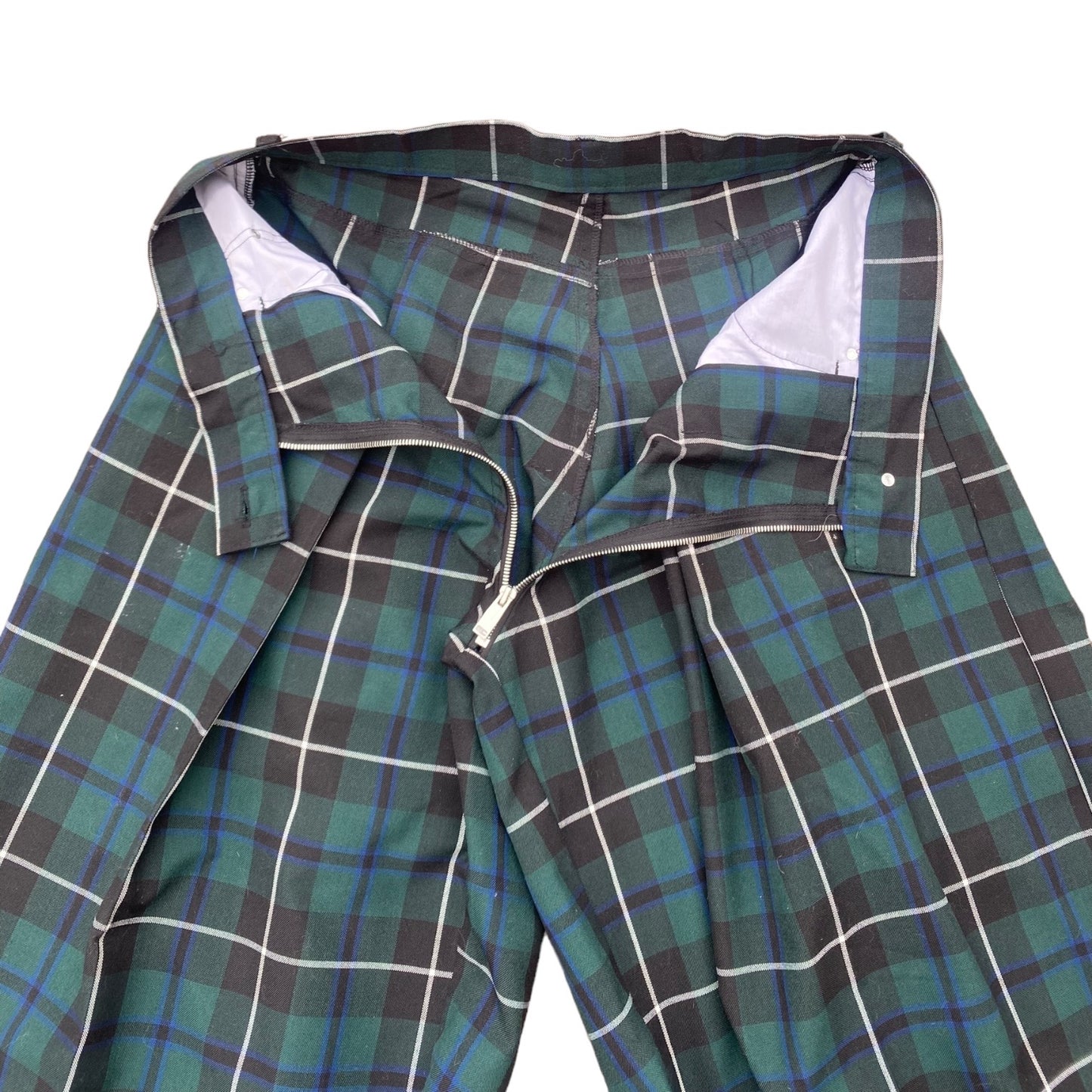 HTZ x HAYDEN ALEXANDER PLAID SKOOL UNIFORM ZIP SHORTS